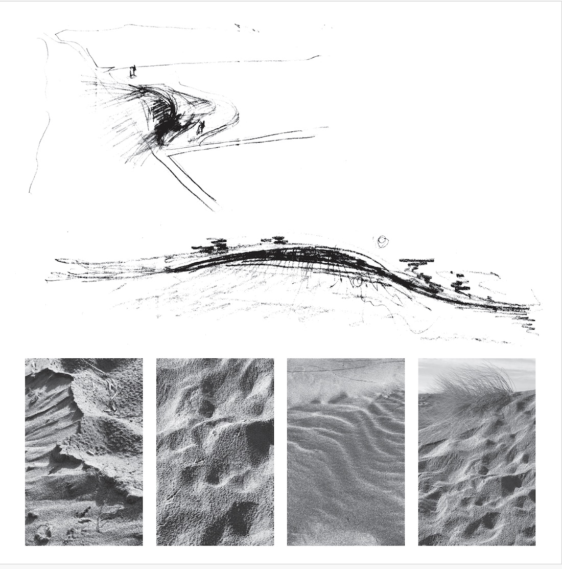 Sketches of sand dunes